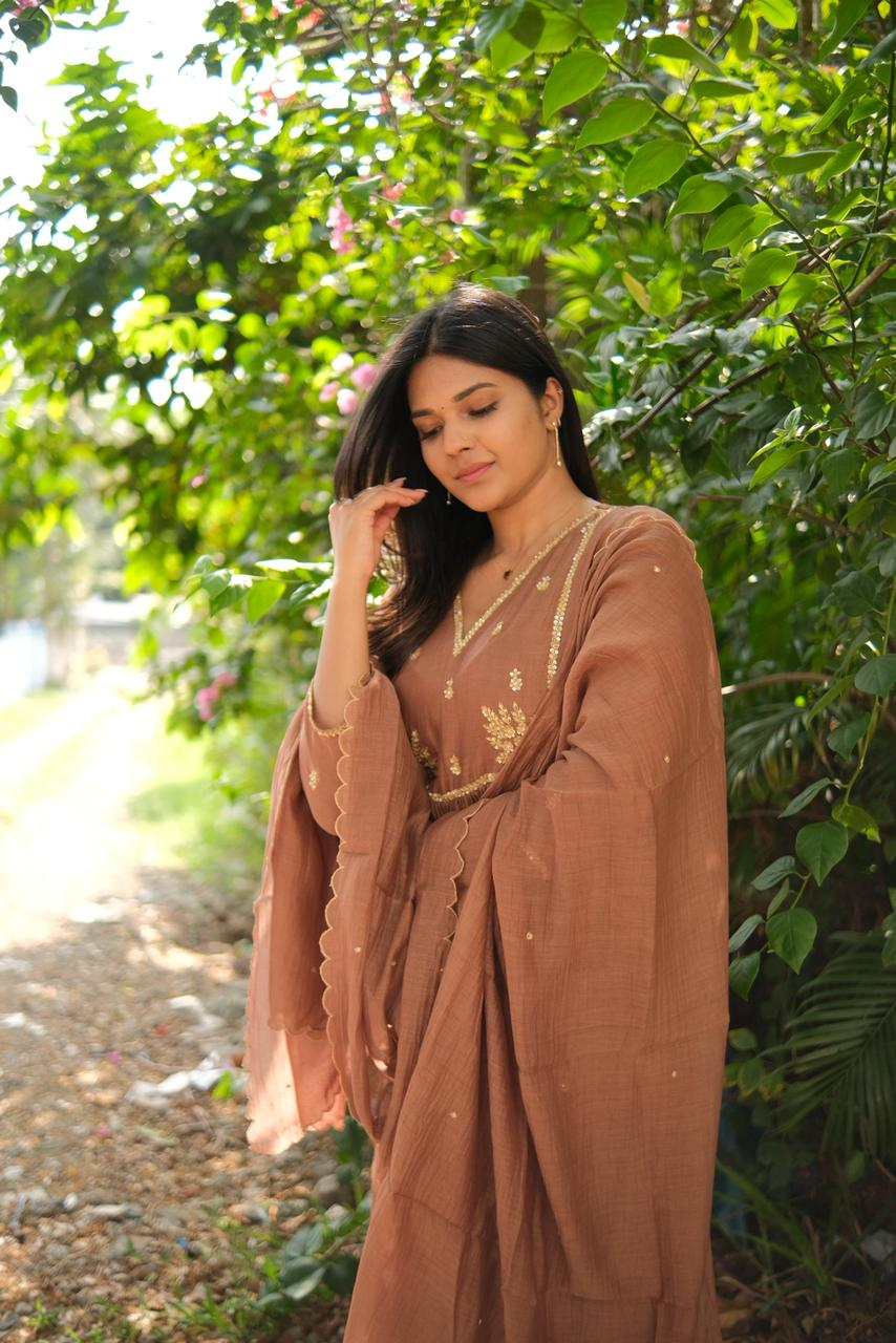 Chanderi suit